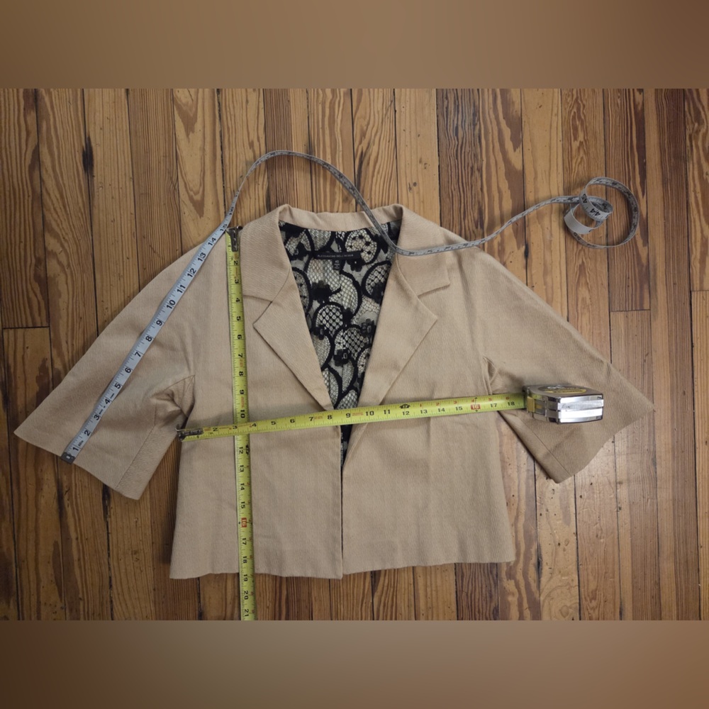 Alessandro Dell'Acqua Khaki Tan Cotton Matching Blazer and Pencil Skirt Set! - Picture 4 of 11